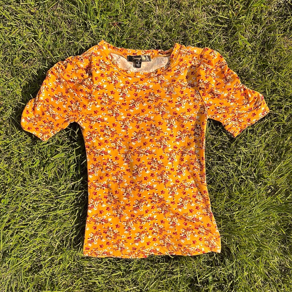 Yellow floral top